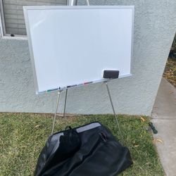 White Board 35 “X 24” With The Tripoide And 64 “ High Eraser Two Markers And The Carry Bag  $30.00