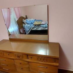 MCM  Bureau With Attachable Mirror