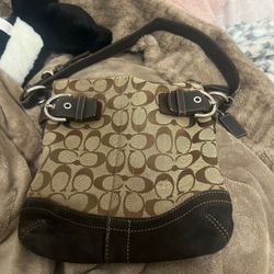 Coach Signature Canvas Shoulder Bag