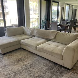 Sectional Suede Couch 