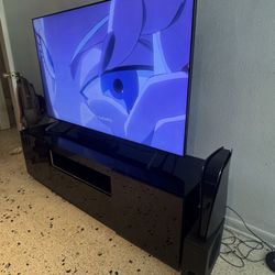 65 Inch Samsung Smart TV And Black TV Stand