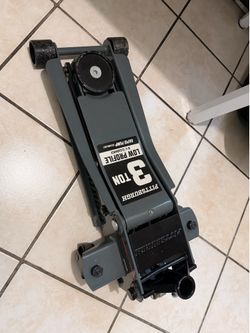 PITTSBURGH 3 Ton Low-Profile Floor Jack with RAPID PUMP, Slate Gray