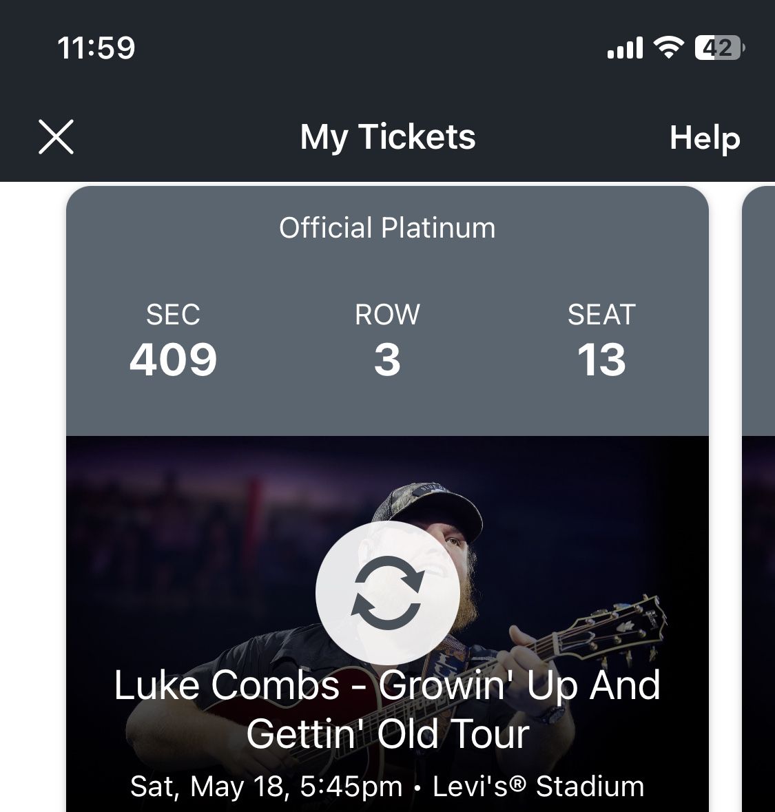 **BELOW FACE VALUE ** Luke Combs - 1-3 Tickets- Sat. 5/18 - Levi’s Stadium