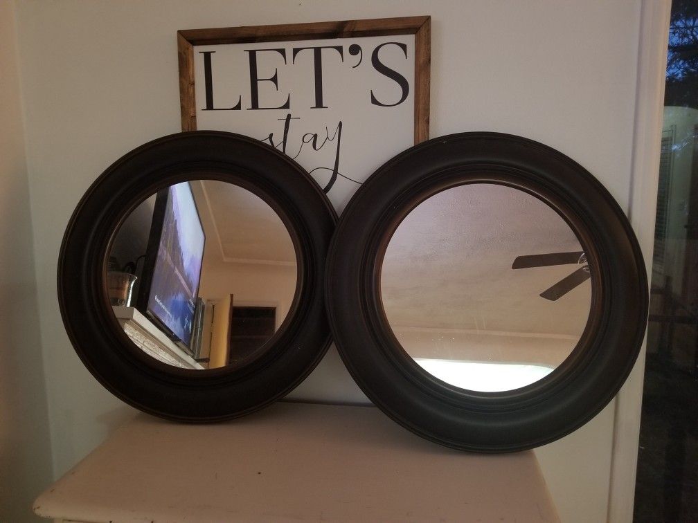 Two Round Mirrors