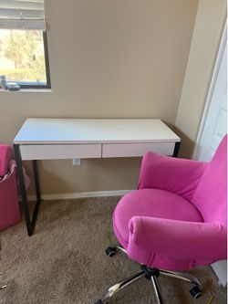 desk and chair