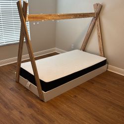 Kids Twin Bed With Mattress 