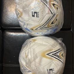 Two Size 5 Soccer Balls