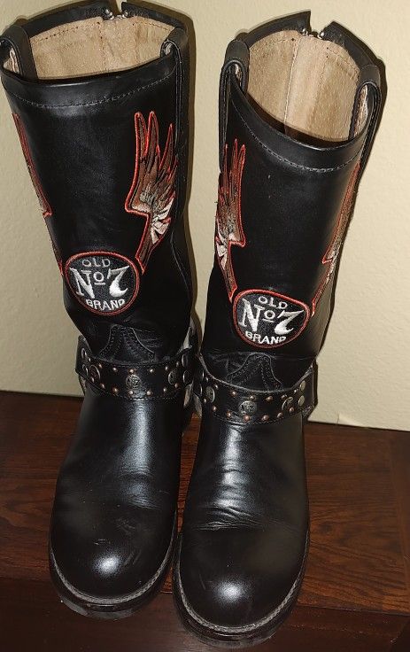 Men's 9D Jack Daniels Harness Motorcycle Boots