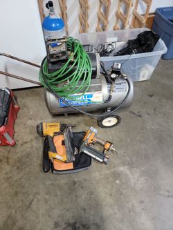 4hp Compressor w/ Hose,Pinner and Nailer