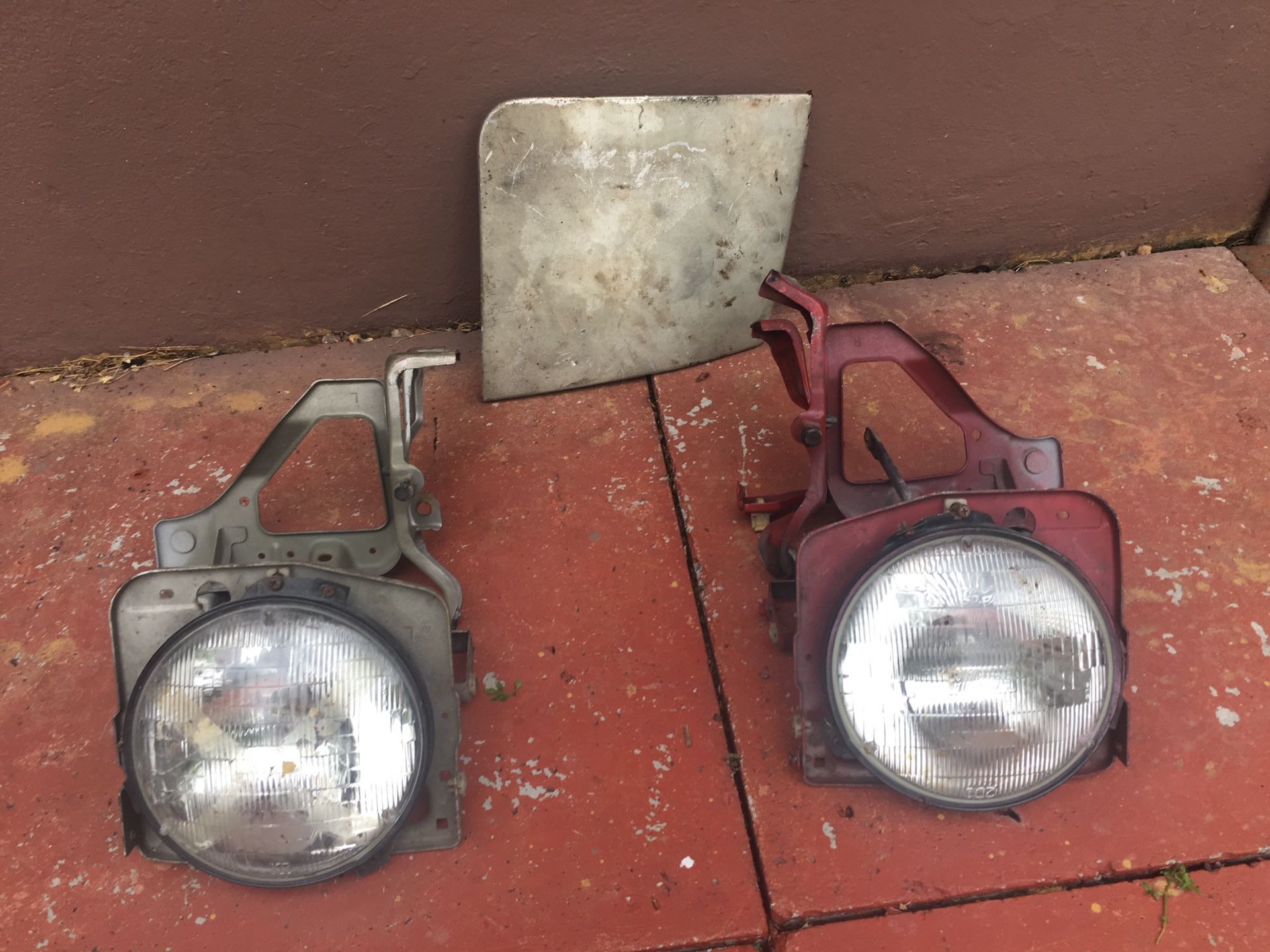 NA Miata left and right Headlight assembly and a cover