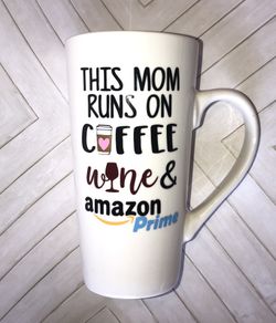 Coffee & wine ceramic mug for Mother’s Day gift shopping run cup