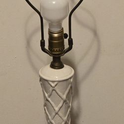 Vintage Porcelain Lamp With Fruit Motif 