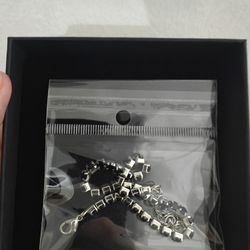 Black Gem Tennis Bracelet Silver