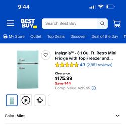 Insignia retro mini fridge