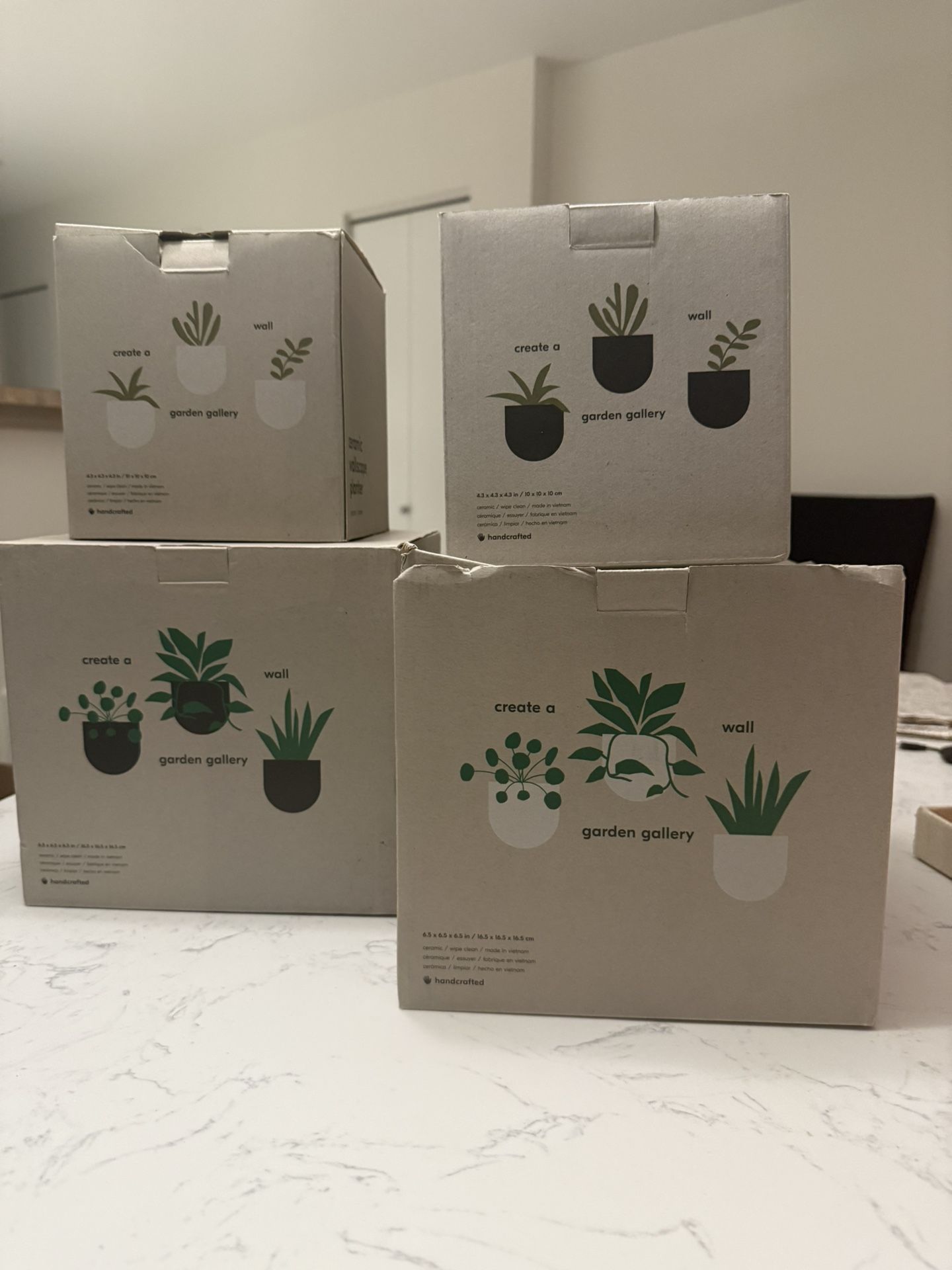 West Elm Ceramic Indoor/Outdoor Wall Planters 