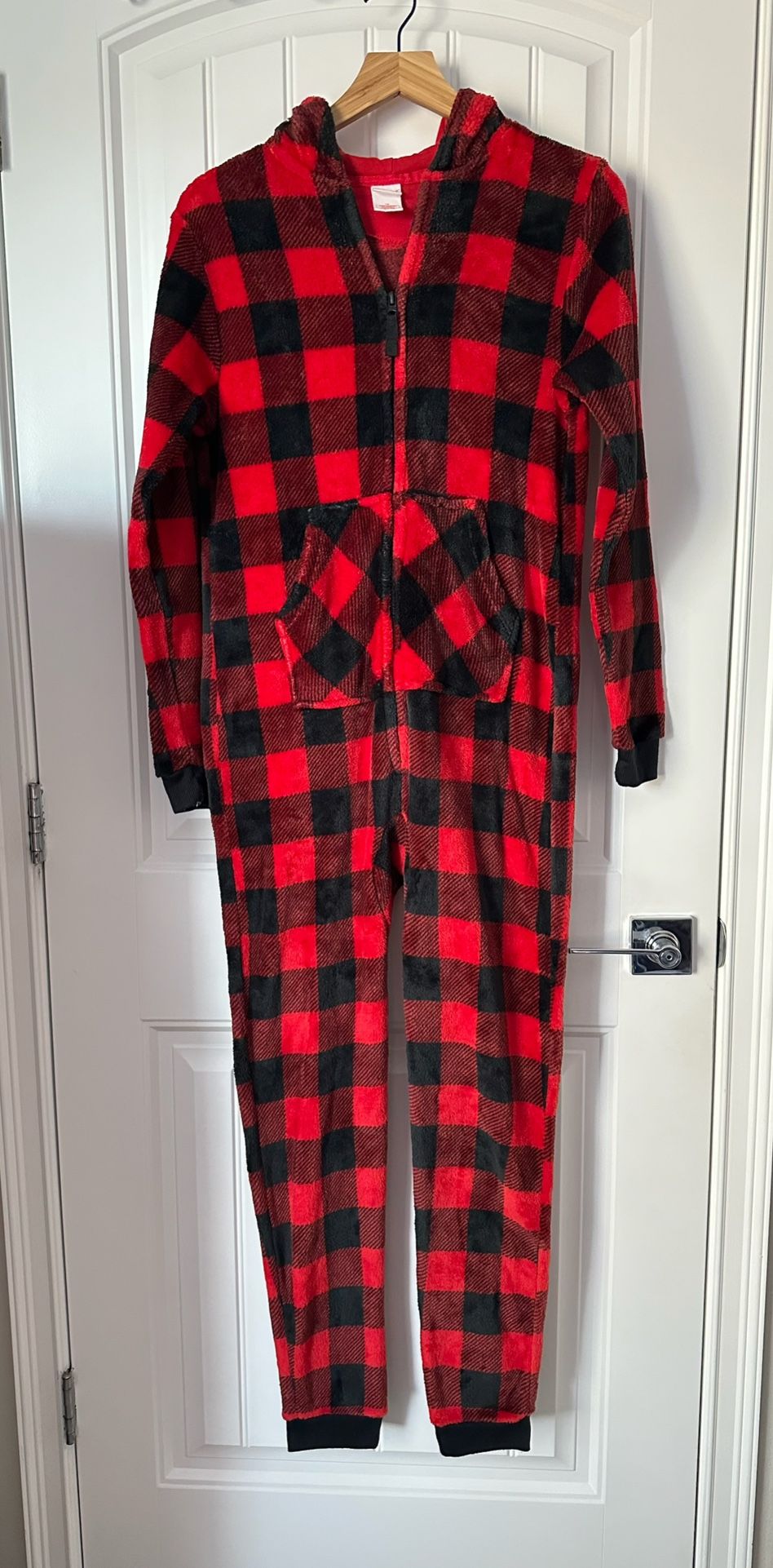 SOFT FLEECE HOODED SLEEPING PAJAMAS SIZE 16