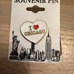 I Love Chicago Pin - Brand New