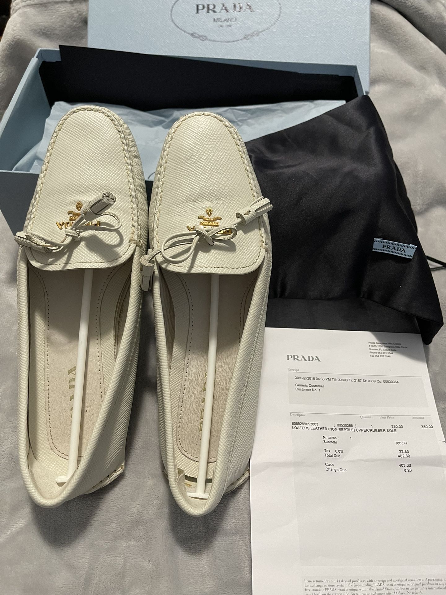 100 % Authentic Prada Loafer Shoes