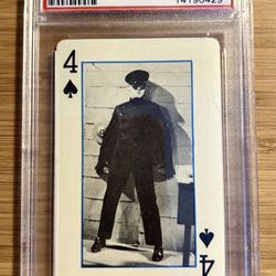 1966 Green Hornet 4 Of Spades Playing Card PSA  9 MINT.  “BRUCE LEE” ROOKIE CARD