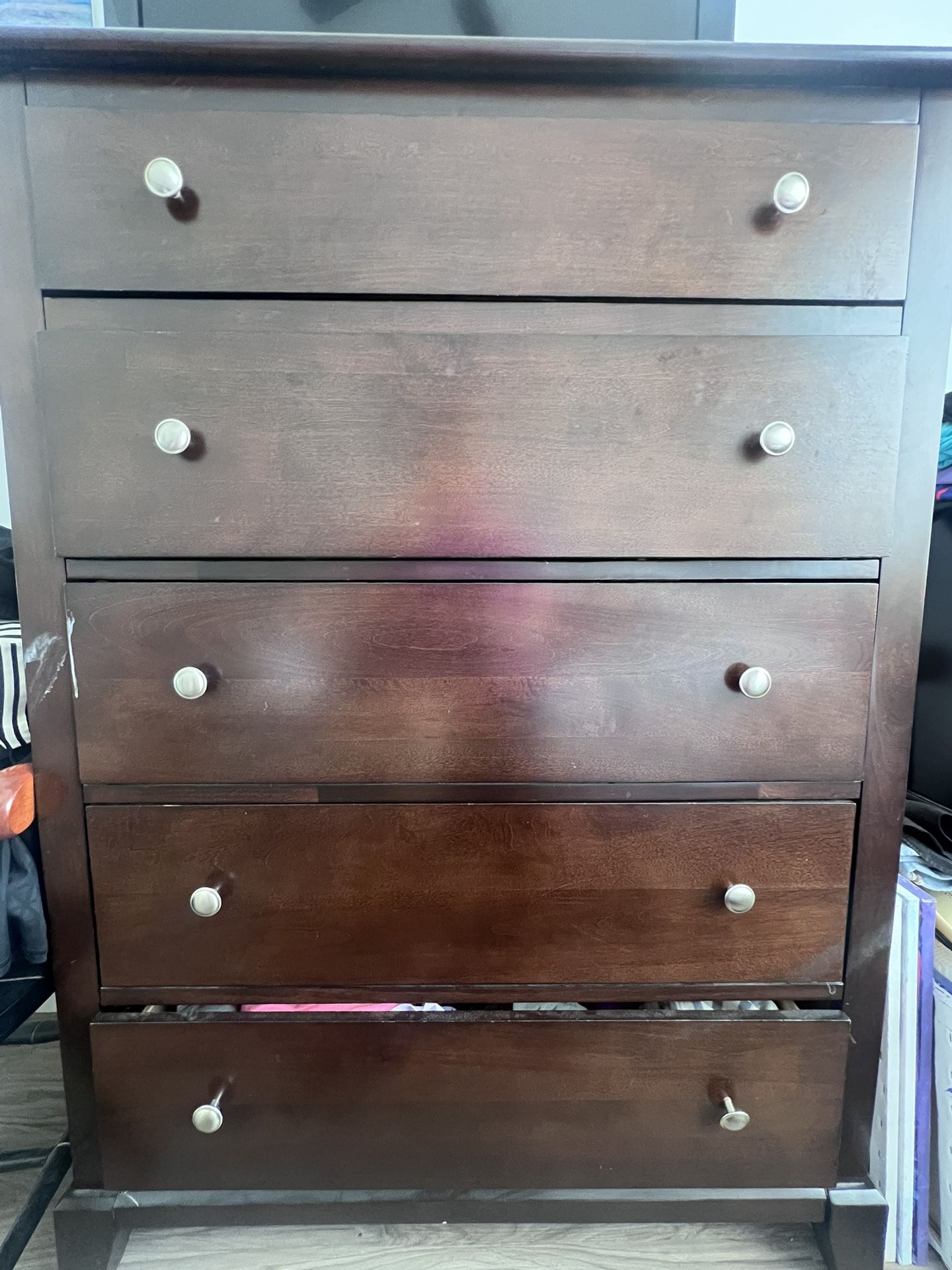 Dark Brown 5-Drawer Dresser