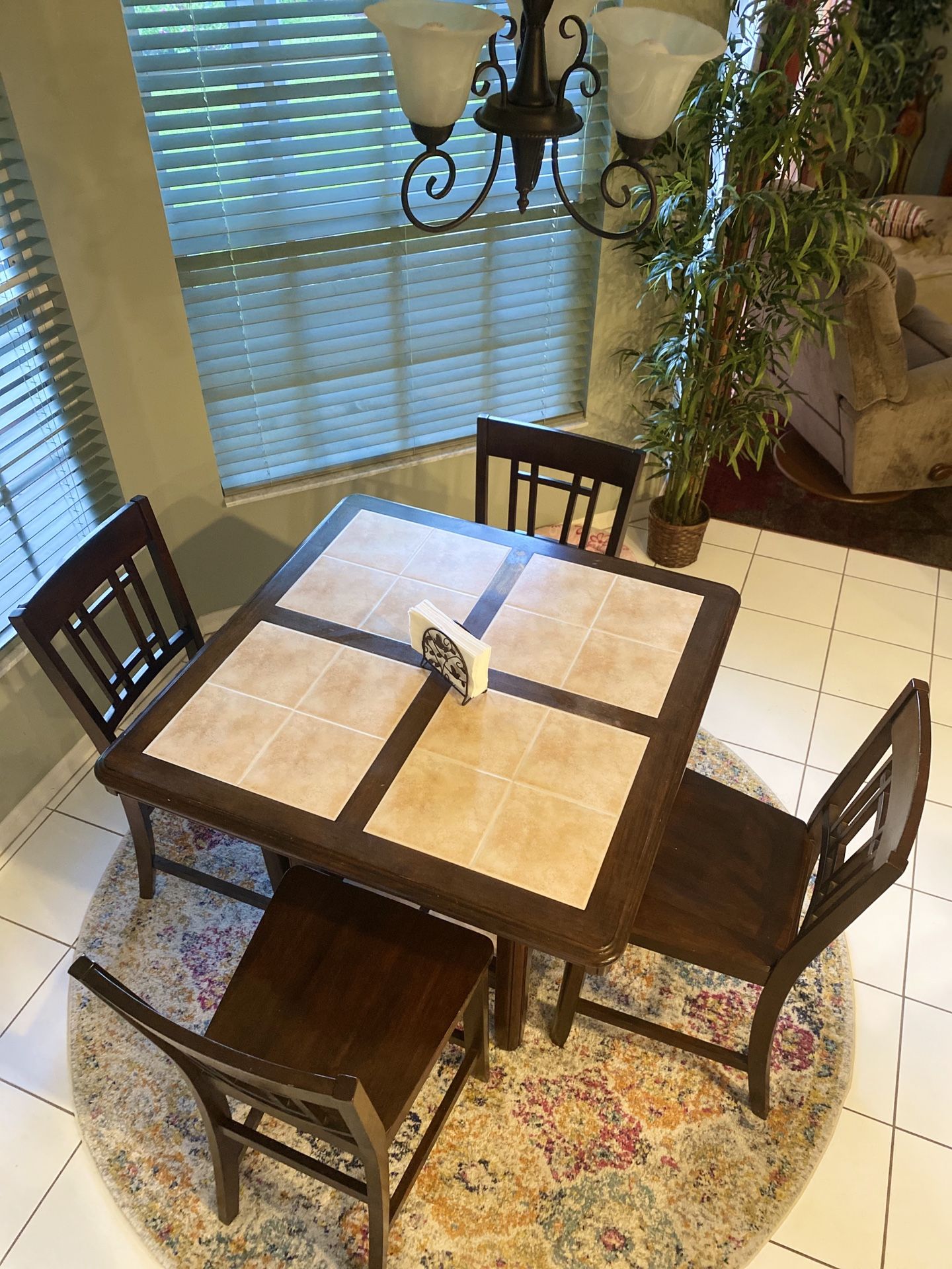 Cozy Kitchen Nook Table with 4 Chairs