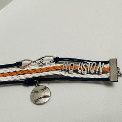 NIB Houston Astro Leather Bracelet 