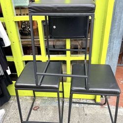 Room & Board Vegan Leather Stools (set of 3)