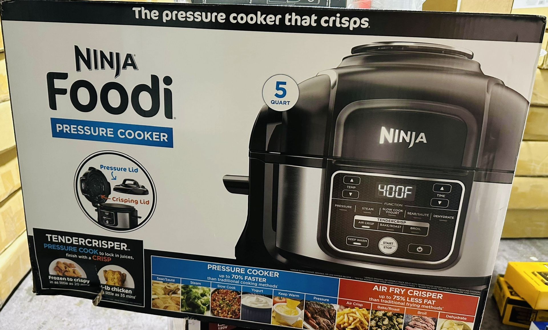 Ninja Foodi Programmable 10-in-1 5qt Pressure Cooker and Air Fryer - FD101. Brand New