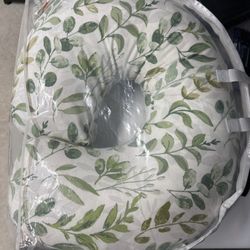 Lightly Used Bobby Pillow Green Leaf Print