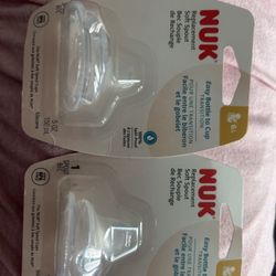 (2) NUK replacement soft spout 6m+