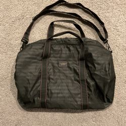 Victoria’s Secret Vintage Large Signature Black Weekender Shoulder Overnight Travel Bag Lightweight Y2K