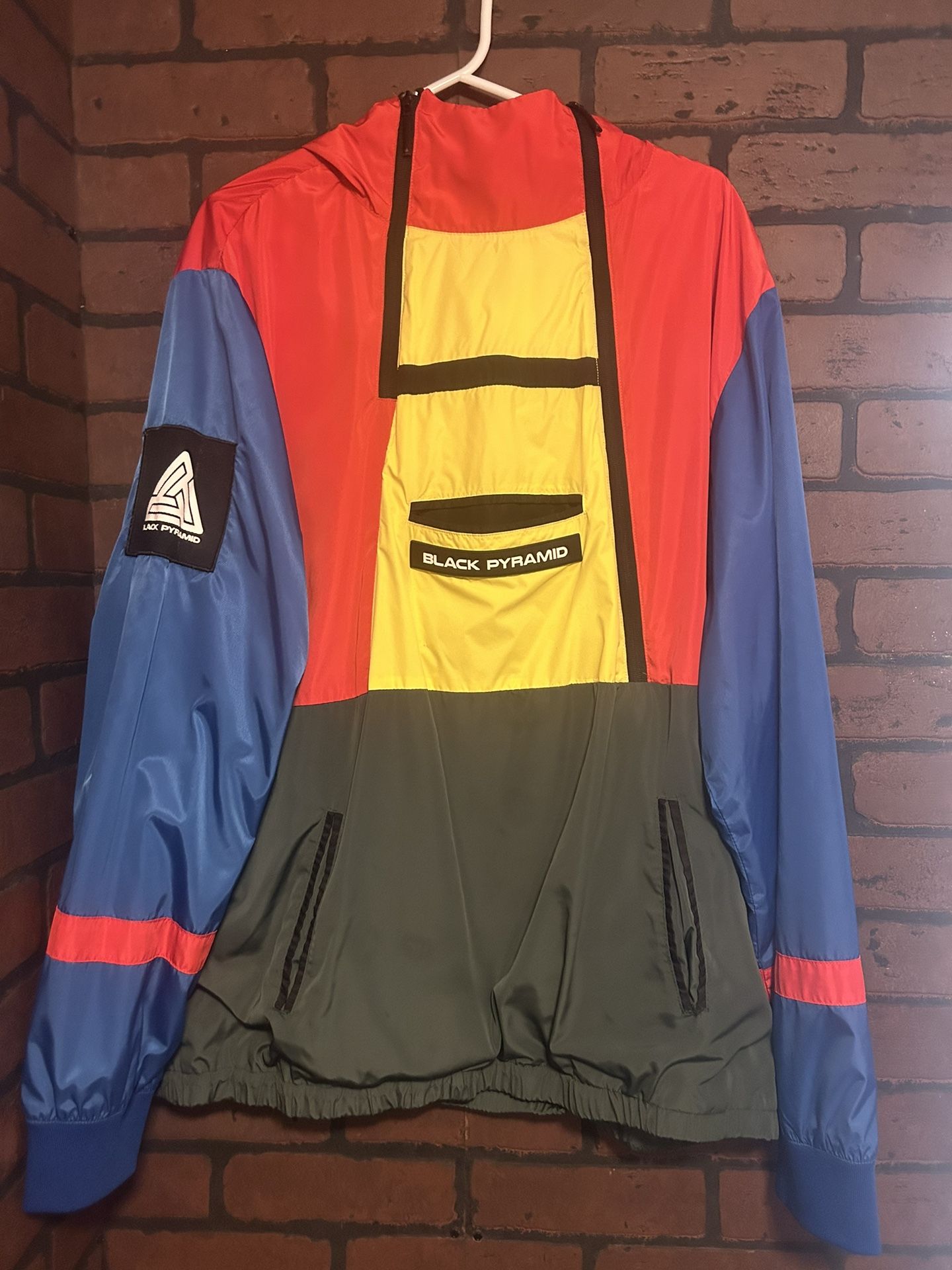 Black Pyramid Multicolor Windbreaker