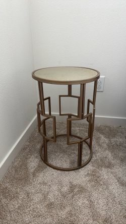 Gold side table