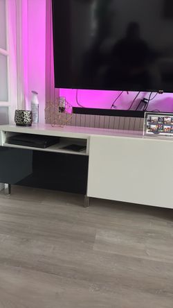 TV stand black and white