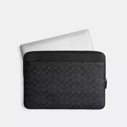 Laptop Case In Signature Canvas  CW378 BLACK