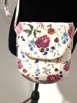 Floral Crossbody Saddle Bag