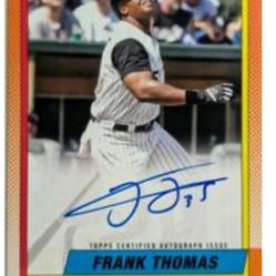 2025 Topps  Frank Thomas  On Card Autograph Card ! 