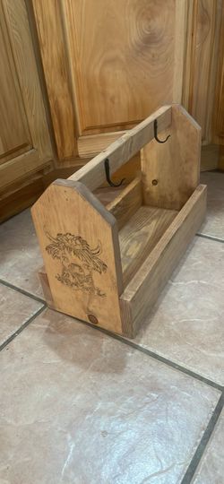 Highland cow wood storage container