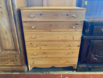 DUCAL Knotty Blonde Tallboy Dresser