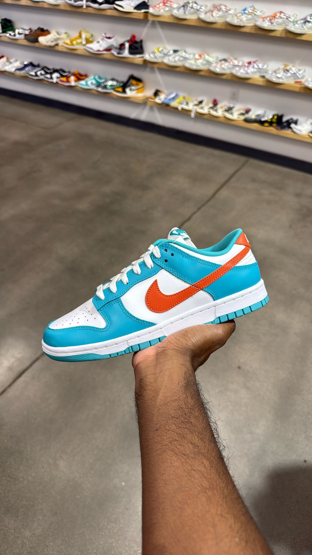 Pre-loved Nike Dunk Low Dolphins Sz8.5