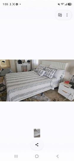 Queen bed and queen mattress