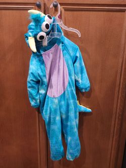 Blue monster halloween onesie