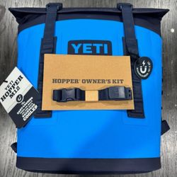 New YETI Hopper M12 Soft Backpack Cooler Big Wave Blue Model HOPPBPM12