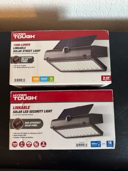 2 LED Solar Street Security Lights 1500 Lumens