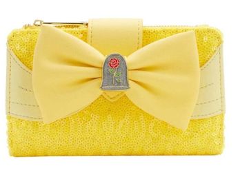 Loungefly Beauty and the Beast Exclusive Belle Sequin Series Cosplay Flap Wallet