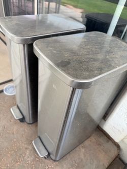 2 metal bins $45