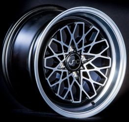 JNC040 Matte Black Machined Face Wheels - 15"
