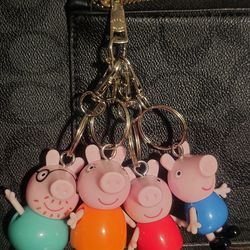 Daddy, Mummy, Peppa, and George Pig Backpack/Purse Charm/Keychain
