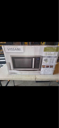 Vissani 1.5 cu. ft. Countertop Convection Microwave in Fingerprint Resistant Stainless Steel with Air Fryer and Sensor cooking