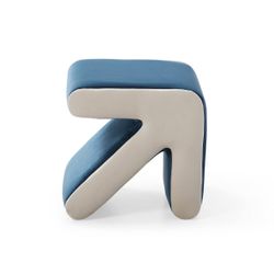 Arrow-Shaped Upholstered Stool Ottoman